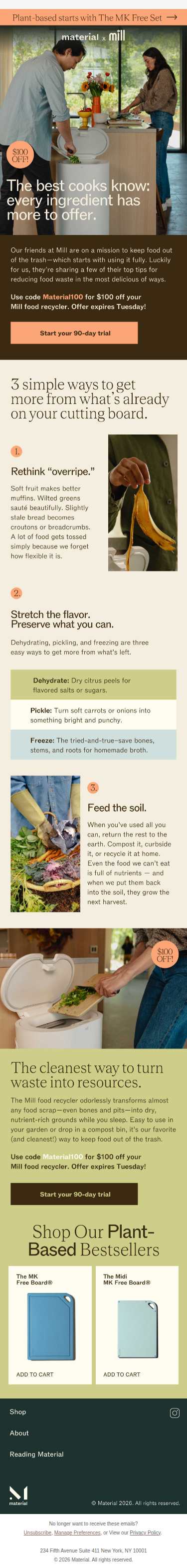 Mill’s guide to scrappy cooking — and special offer