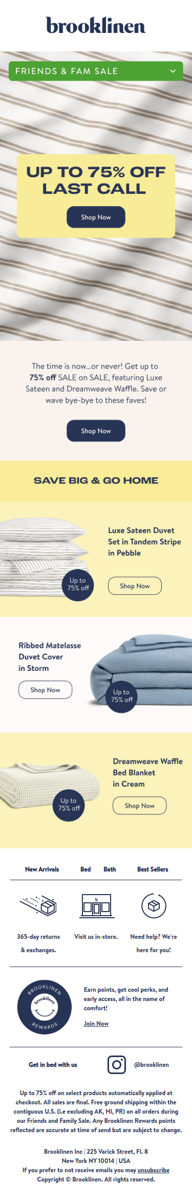 Last Call for Up to 75% Off