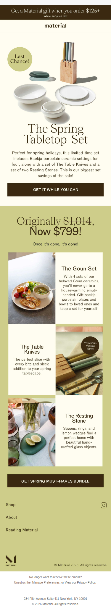 Last chance: Spring entertaining essentials