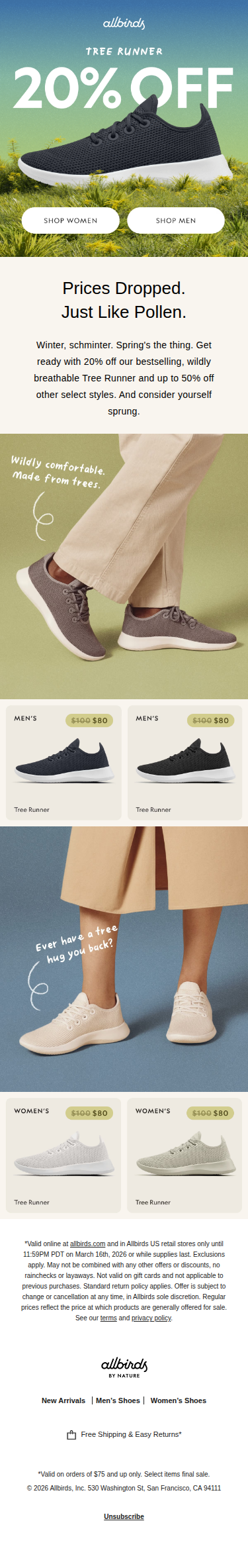 Spring Sneaks Up To 50% Off 🌳