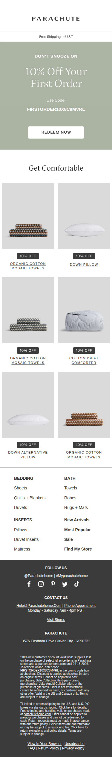 Hey Sleepyhead, Your Welcome Offer Is Waiting