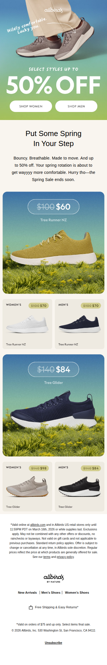 Spring Sale: Up to 50% Off