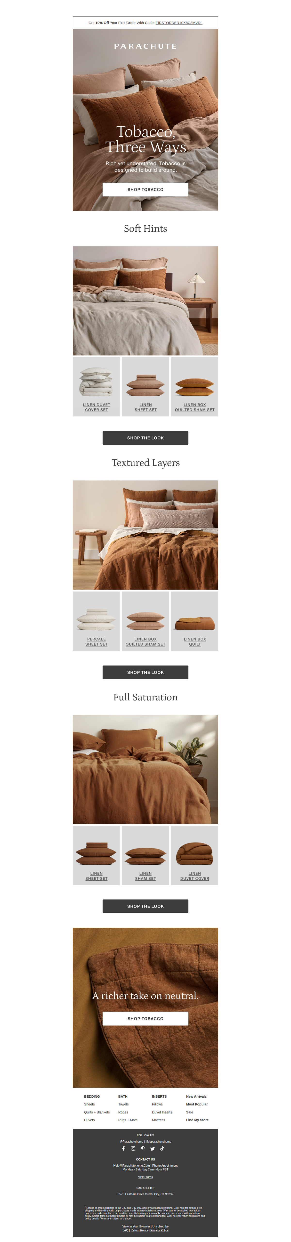 One Color. Three Moods. — desktop view