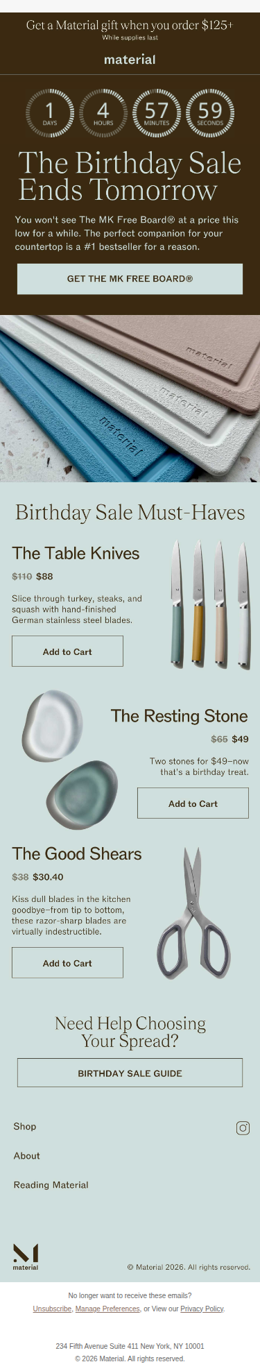 Up to 40% off ends tomorrow!