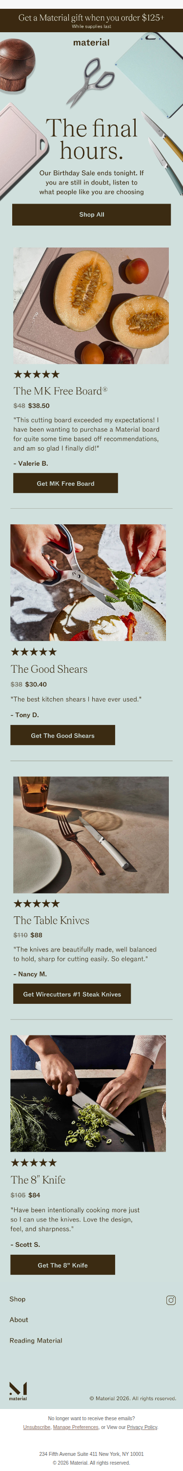 Final hours of the Birthday Sale