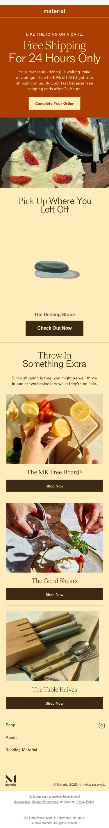 FREE Shipping for 24 Hours Only