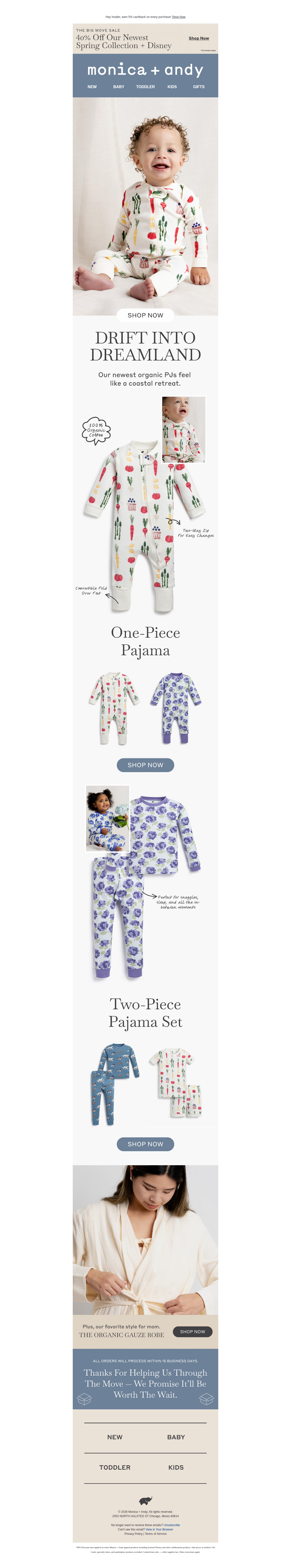New Season, New Organic PJs — desktop view