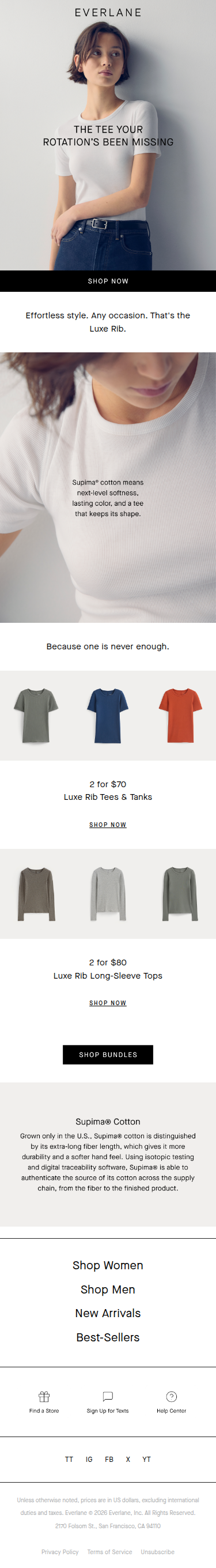 The Luxe Rib Tee is Calling