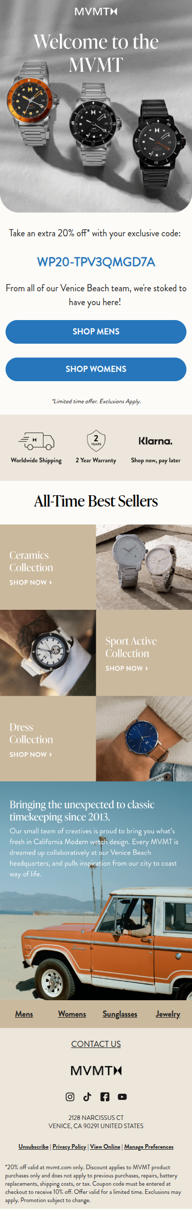 Your 20% off is here