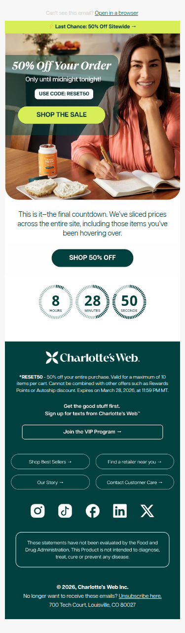 🚨 Final Day: 50% Off Sitewide