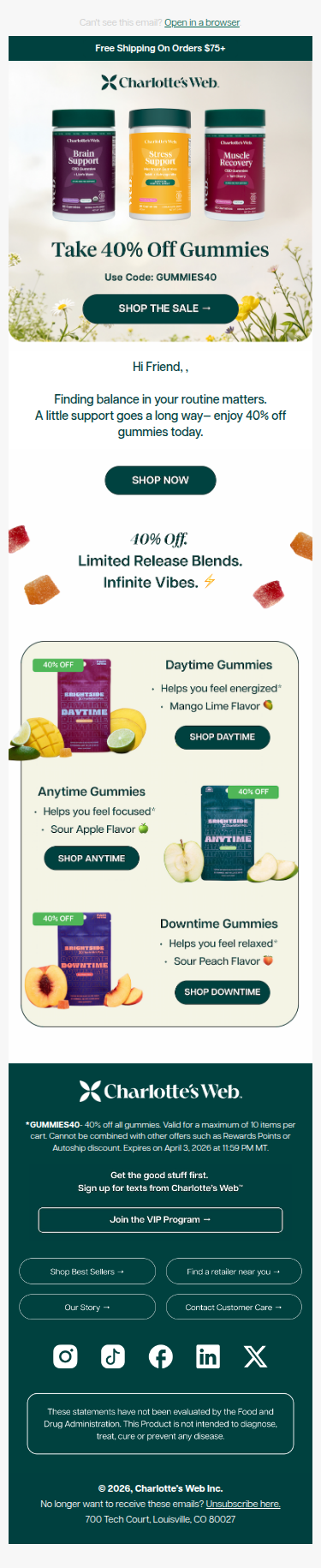 Find Your Balance 🌿—40% Off Gummies Today