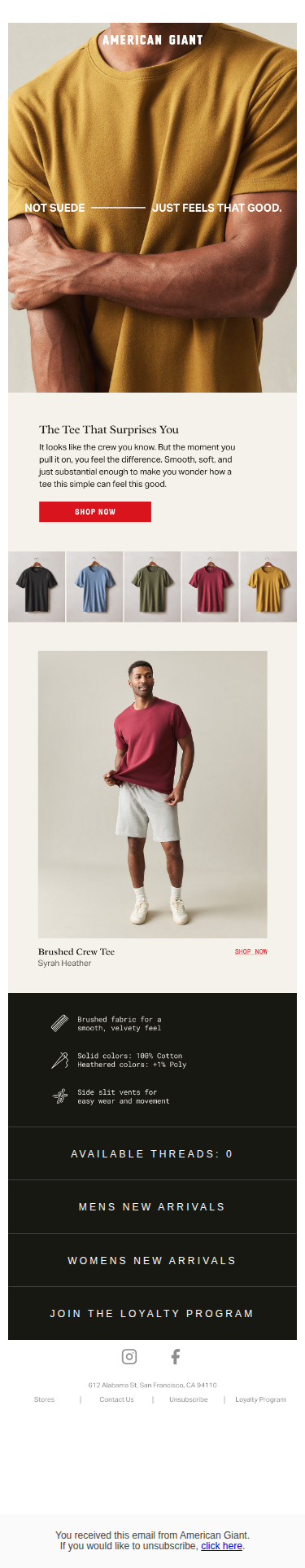 Experience The New Brushed Tee