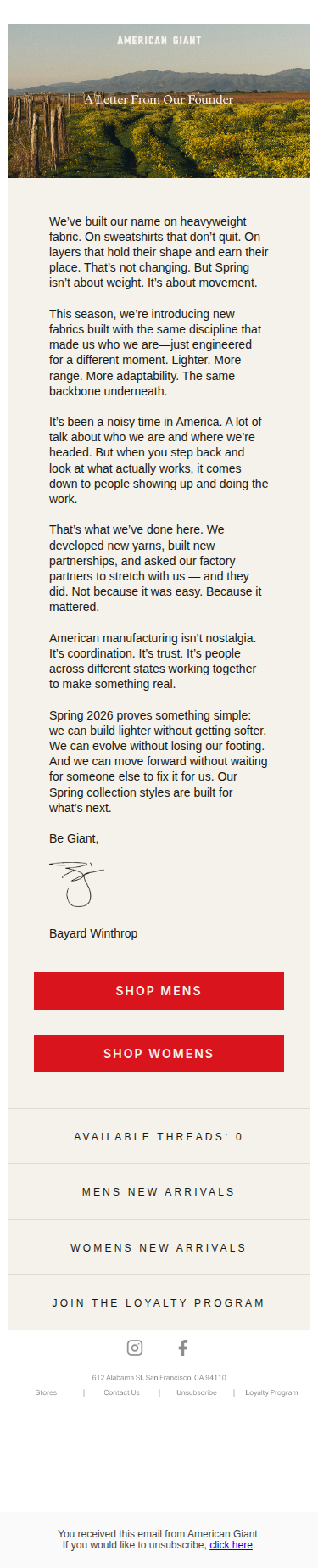 A Note From Our Founder