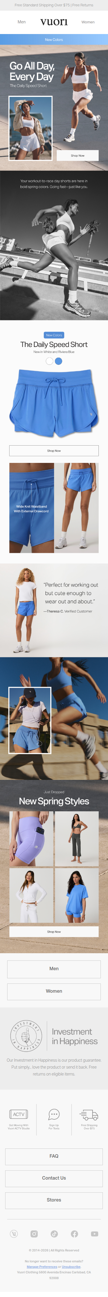 New Spring Shades: The Daily Speed Short