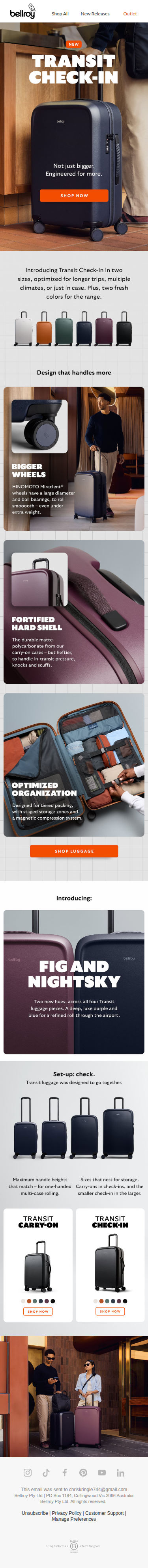 New: checked luggage