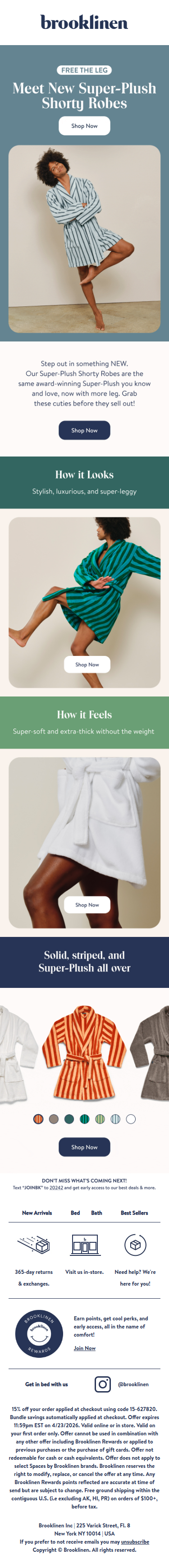 NEW Super-Plush Shorty Robes