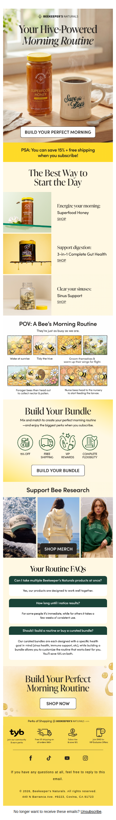 Your Morning Routine ☀️ Brought to You by Bees