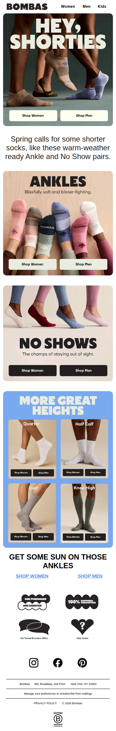 Get Ready for Short Sock Weather