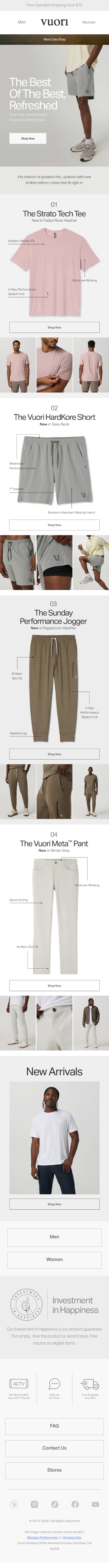 New Colors In Men's Best-Sellers