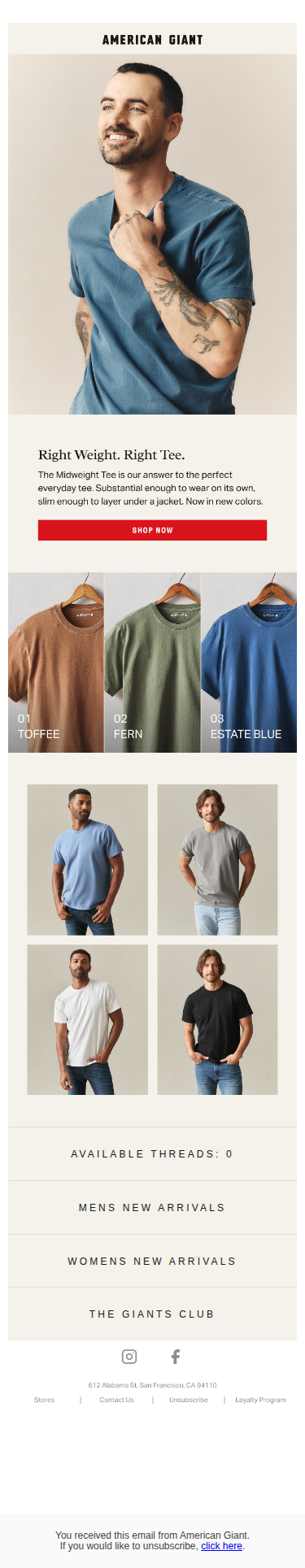 Our Midweight Tee In Modern Tones