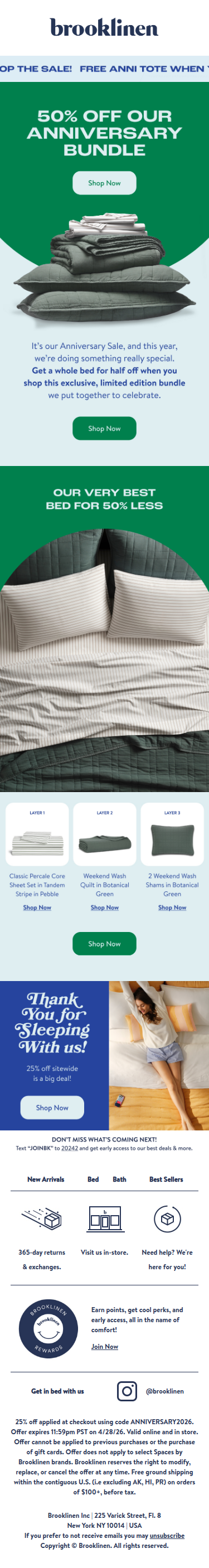 A WHOLE Bed for HALF OFF (That means 50%)
