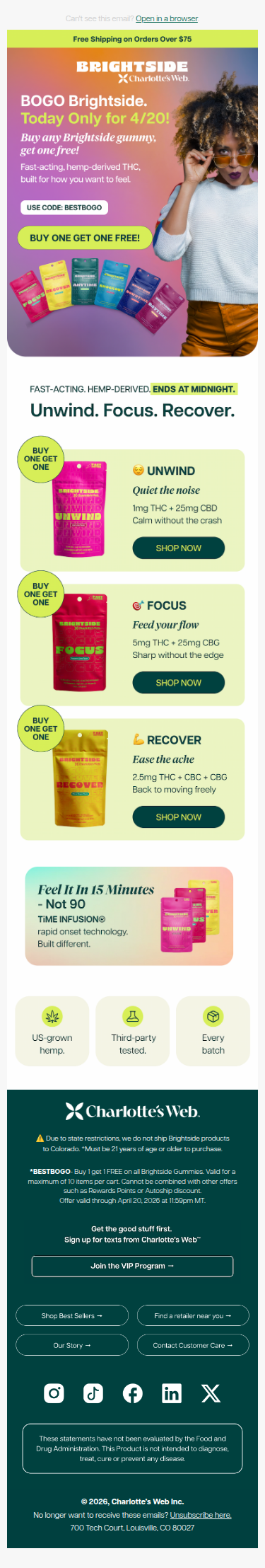 Your 4/20 BOGO expires at midnight