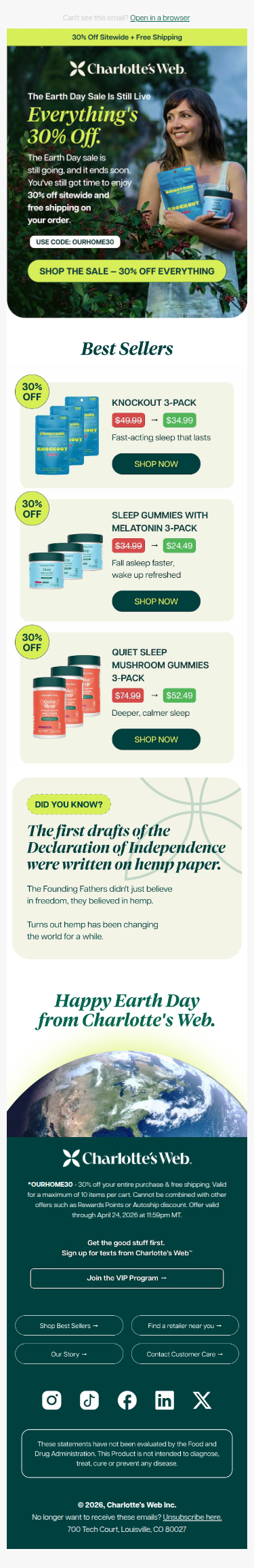 The Earth Day sale is still going 🌱