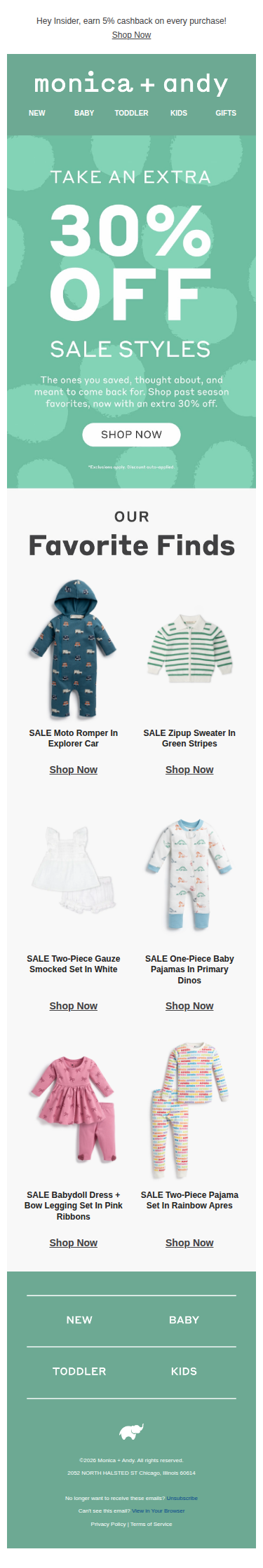 Extra 30% Off Sale Styles