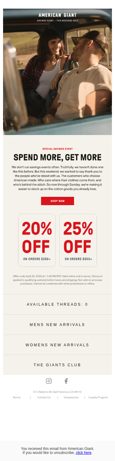 Our Savings Event Starts Now