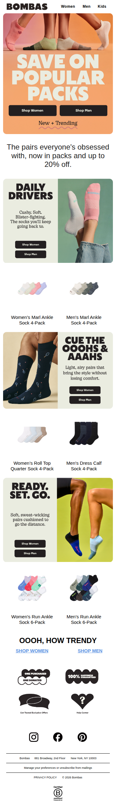 Up to 20% Off Trending Packs