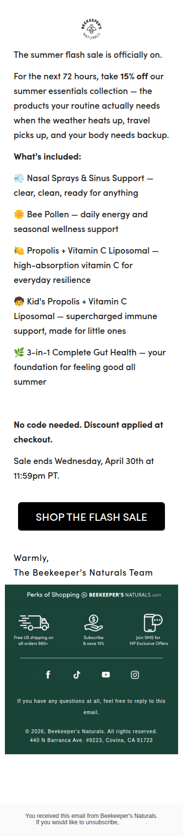 Surprise: Flash Sale ⏰ Save 15%