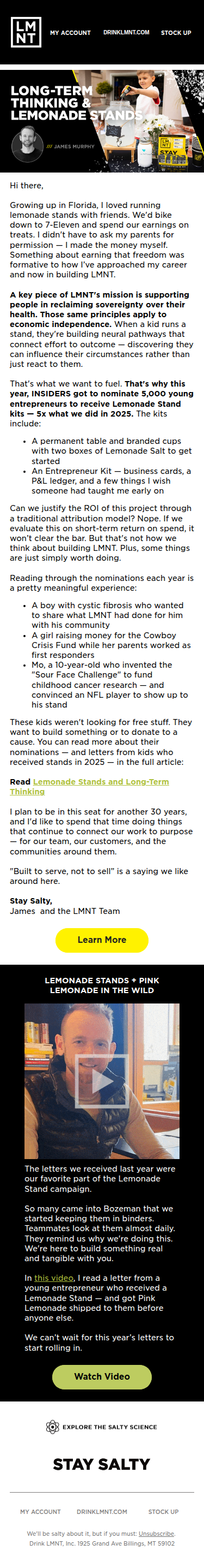 Lemonade stands and long-term thinking