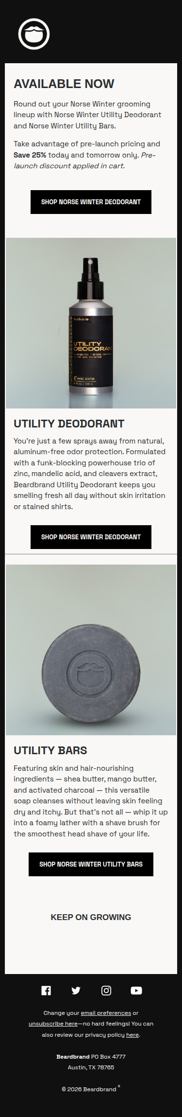 Norse Winter Deodorant Pre-Launch Starts NOW