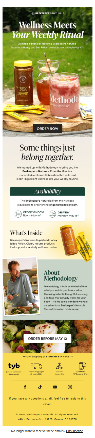 Beekeeper's Naturals x Methodology