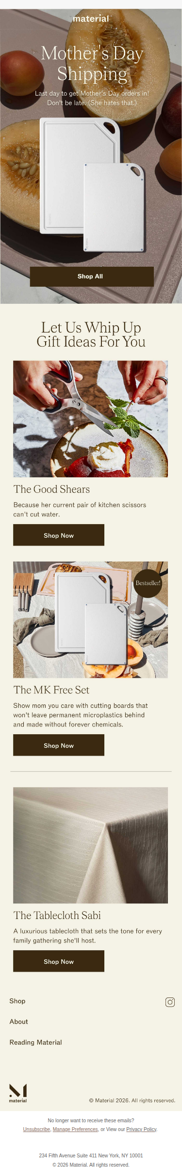 Last Day To Order For Mother's Day Delivery