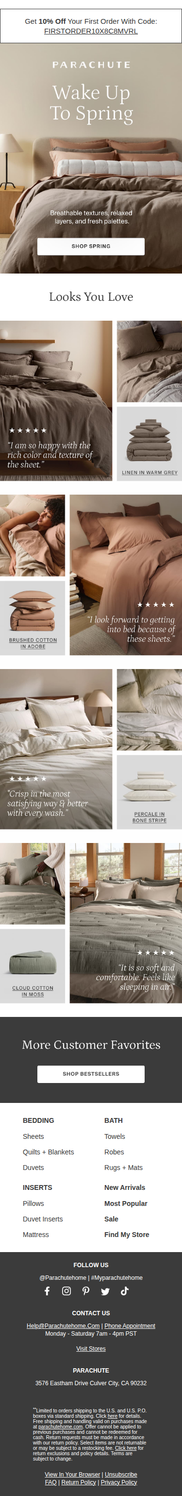 Sleep In, Spring Style