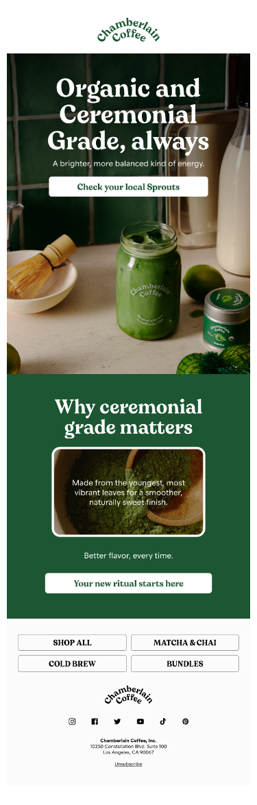 Ceremonial Grade Matcha, now available at Sprouts