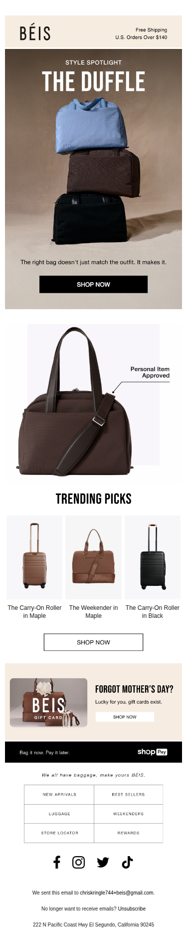 Only one duffle gets to be THE Duffle.