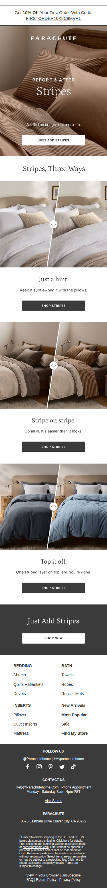 Stripes, Three Ways