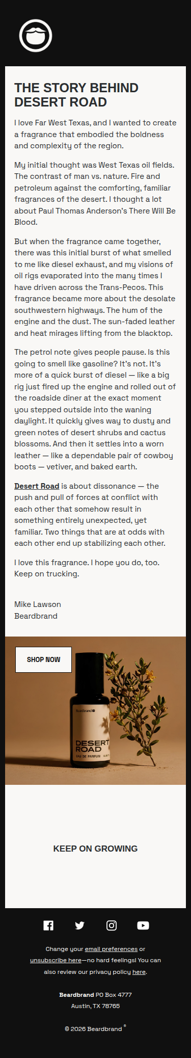 Desert Road is about dissonance