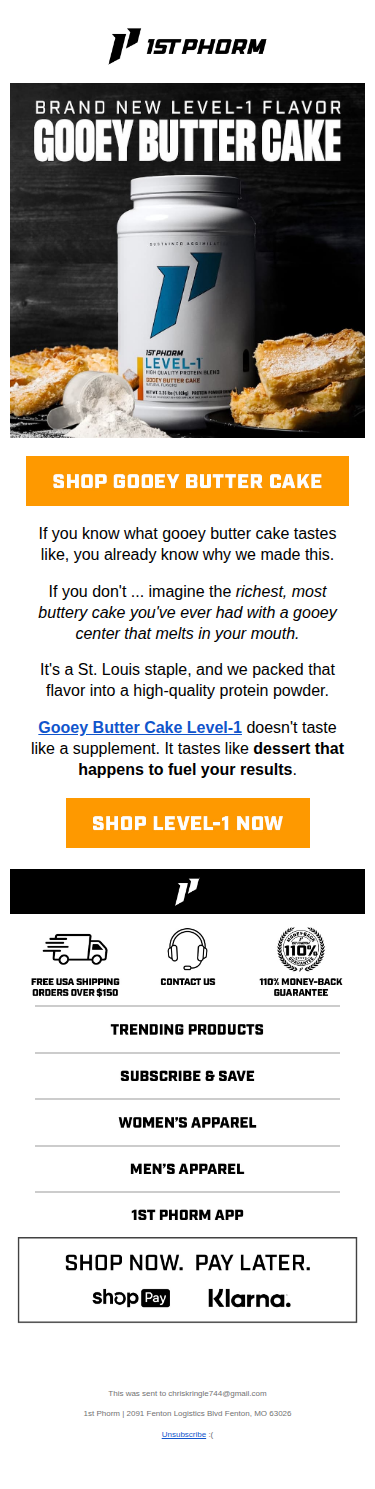 We turned a dessert into protein...