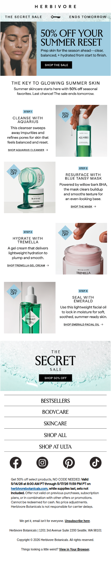 50% off ending soon ✨ unlock glowy summer skin