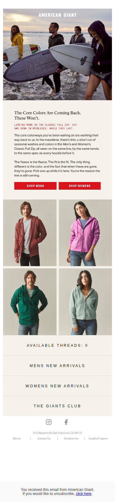 Seasonal Colors In The Classic Full Zip