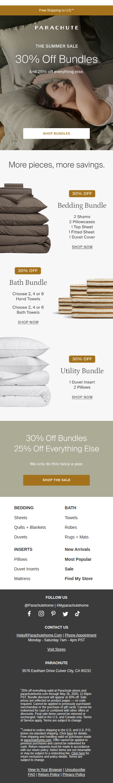 30% Off Bedding and Bath Bundles