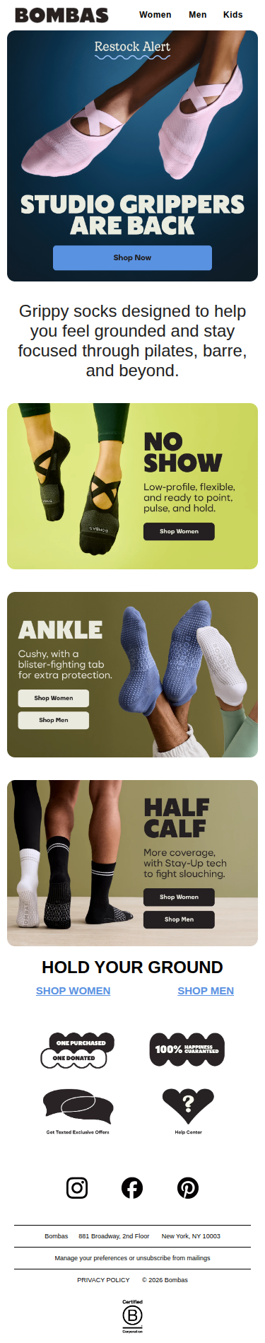 They’re Baaack: Studio Gripper Socks