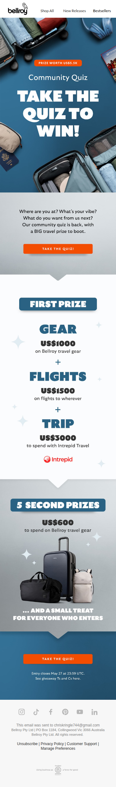 Our Big Travel Prize is back