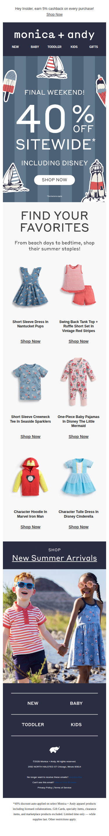 Your Summer Cart, 40% Off 🛒