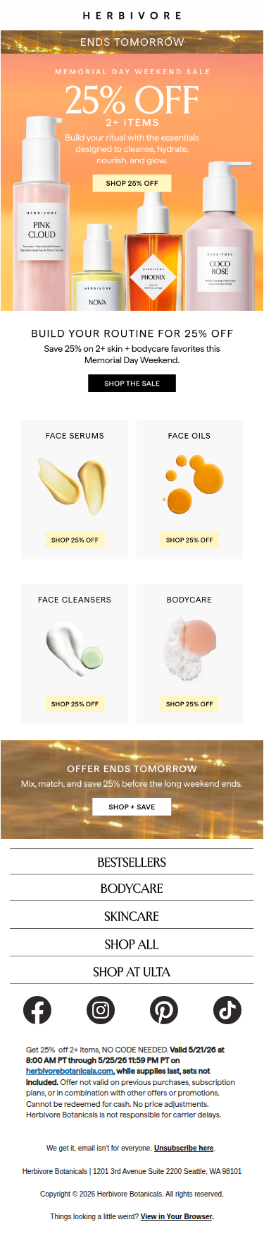25% off 2+ items: build a custom ritual