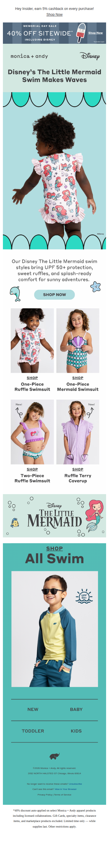 The Disney Little Mermaid Swim Edit 🧜