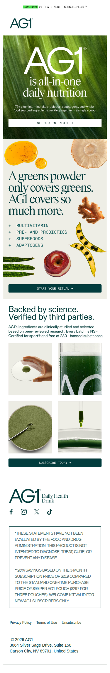 AG1 is more than a greens powder.